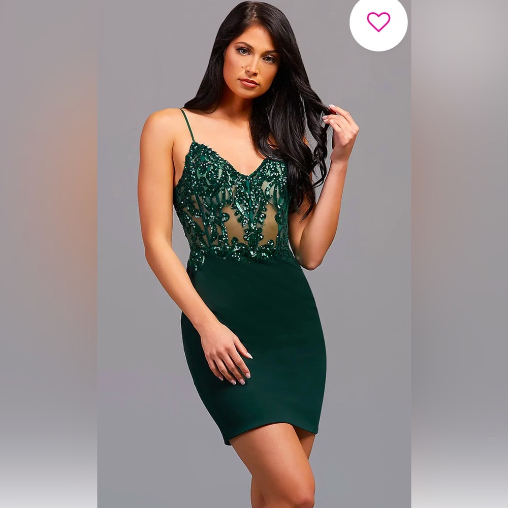 Green cocktail / formal dress